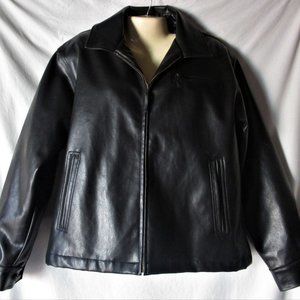Women's Black Faux Leather Jacket Size 10 12